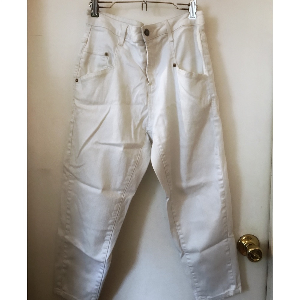 Helmut Lang White Cropped Jeans Sz 26